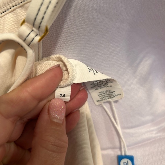 Cream One-Piece Swimsuit with Gold Accent - Picture 5 of 5